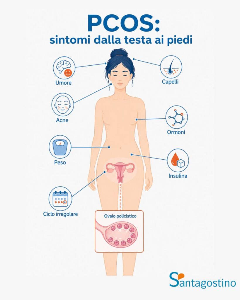 pcos sintomi corpo
